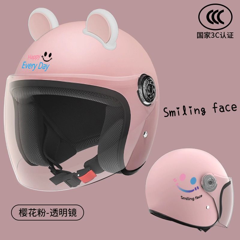 New national standard certification for men and women four seasons universal electric car helmet motorcycle battery car light half helmet