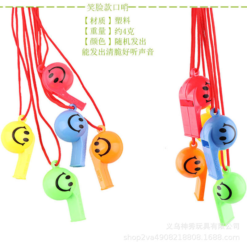 1 árbitro silbato OK silbato fanáticos silbato de rescate colorido silbato de plástico fútbol Silbato sonriente