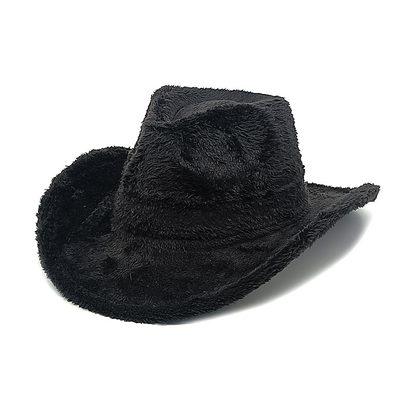 Western cowboy hoed dames van wollen vilt met brede rand_voghion.com
