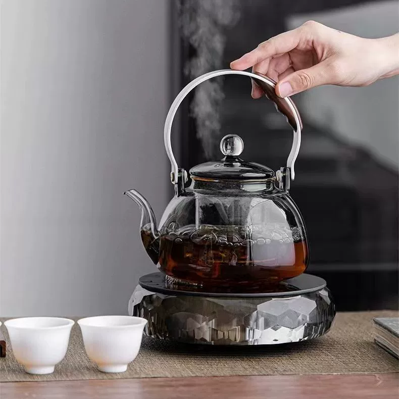 [围炉煮茶水晶电陶炉套装耐高温玻璃壶家用烧水壶静音煮茶器煮茶炉]