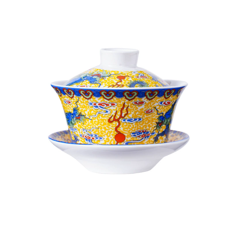 Ceramic чайный набор белый как снег, большой синим и белым чайная чашка