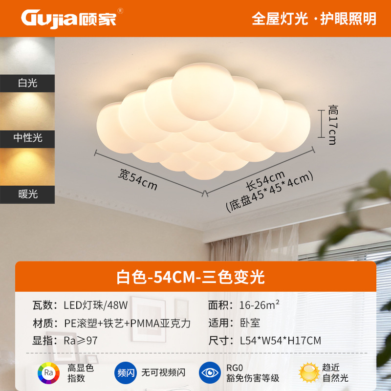 Cuadrado 54cm - 48W - tricolor variable - espectro completo (Gu Jia)