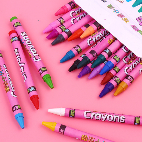 Cartoon boxed oil pastels 36 colors children's crayons hexagonal rod color painting drawing pen kindergarten graffiti crayons