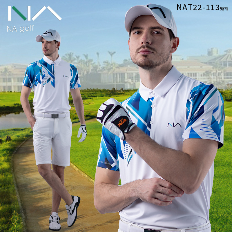 Golf Clothing Custom Jersey Short-Sleeved Summer Clothing Fashion Men's Clothing New T-Sleeve Golf Elastic Outdoor Sports