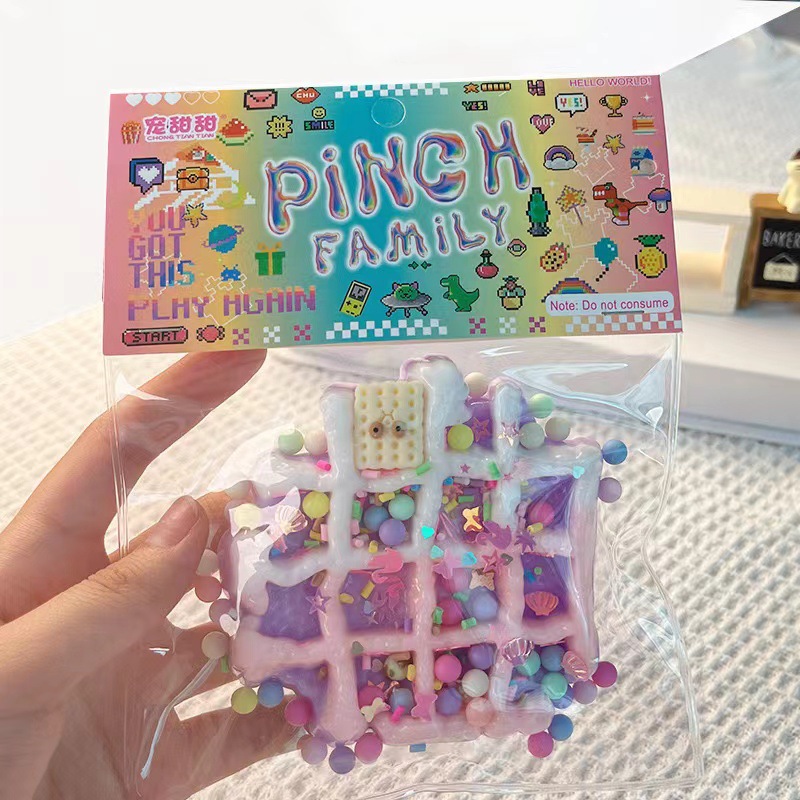 Gatito queso rebote lindo descompresión gato gato descompresión grueso juguete para estudiantes pequeño libro rojo mismo barro