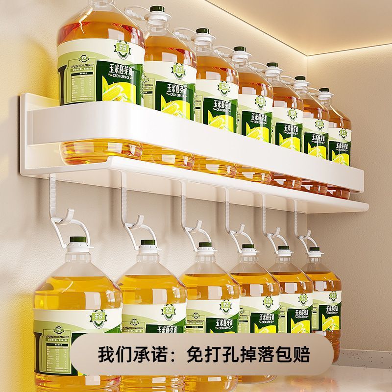乳白キッチン収納ラックスパイスラックパンチフリー壁掛け多機能キッチン用品収納ラック炭素鋼卸売|undefined