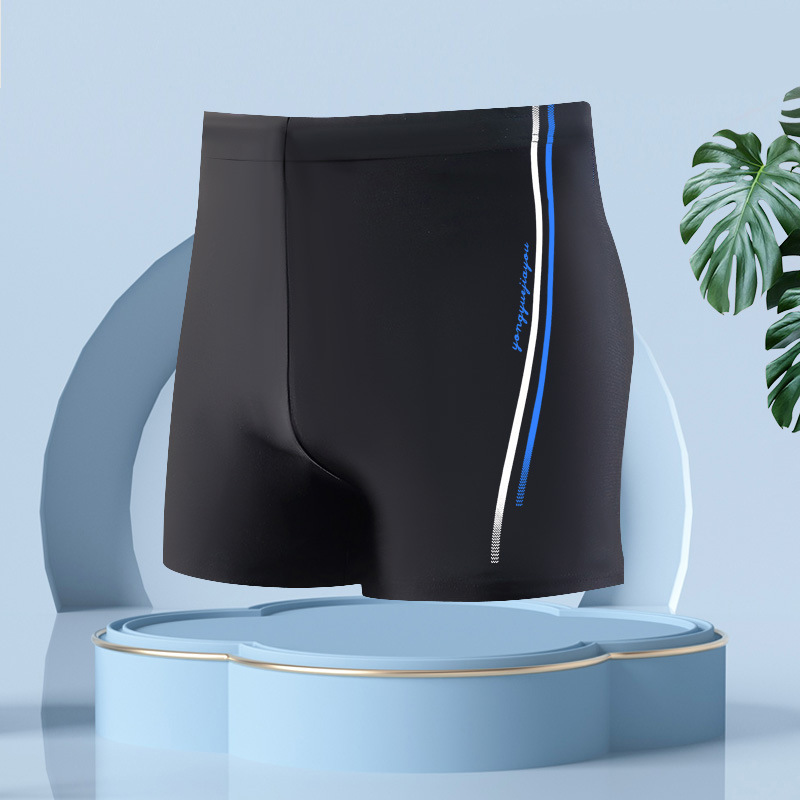 Pantalones de baño 2025 nuevos hombres de moda profesionales rápidos secos grandes anti-avergonzamiento pantalones de baño de esquina plano equipo de natación para adolescentes