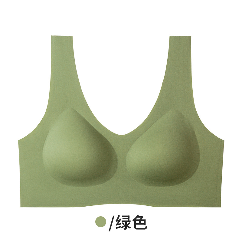 Una pieza de ropa interior sin marcas delgada transpirable sin anillo de acero cómodo recopilación deportiva hermosa espalda fija copa sostén anti-caída