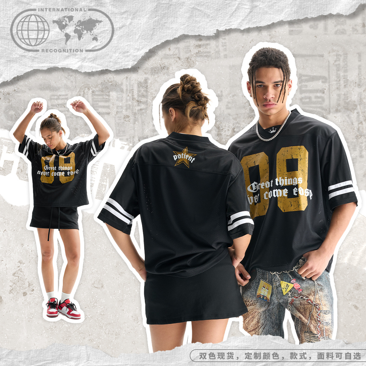ETAI Hombre| Camiseta de malla de impresión transpirable de alta calidad de manga corta deportiva y casual de moda