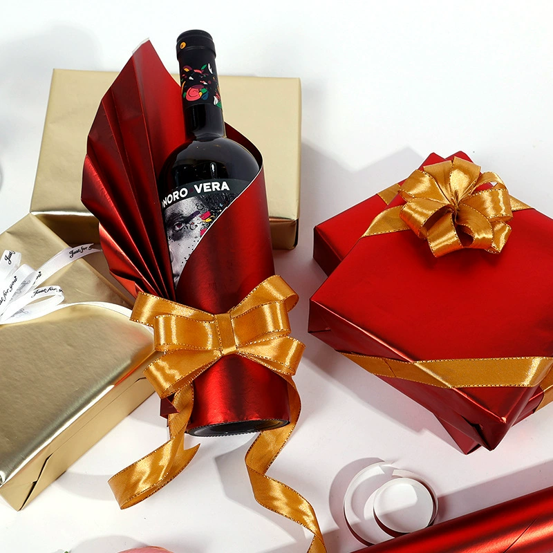 Бумага большого размера в рулонах, алюминизированная бумага, матовая металлическая однотонная подарочная упаковочная бумага, подарочная упаковка на день Святого Валентина, подарок на день рождения, матовая бумага