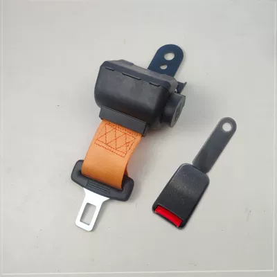telescopic two-point seat belt, including | Car seat belt - orange-semi-enclosed-15cm-base