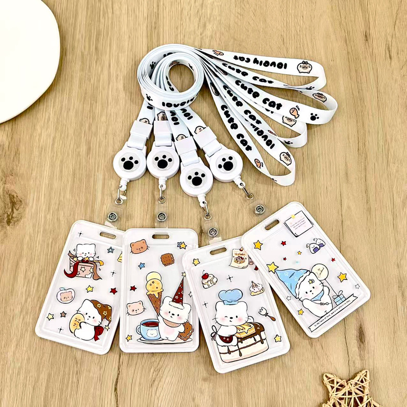 Original Cat-Themed Card Holder for Student Id, Meal Card, Access Card, Suitable for Children and Elderly, Protective Cover, Wholesale, Anti-Loss
