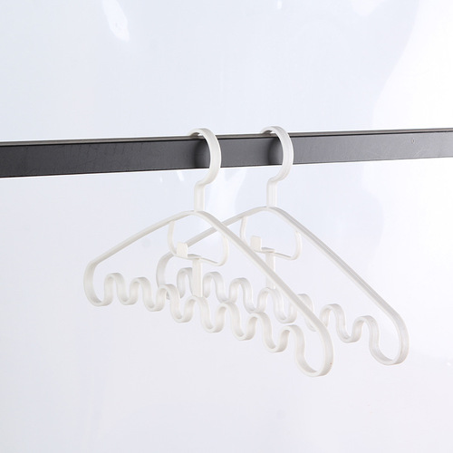 Minimalist Wave Shirt Hanger Strap Fabric Multi-functional Clothes Rack Scarf Collar Tie Hanger Invisible Anti-slip