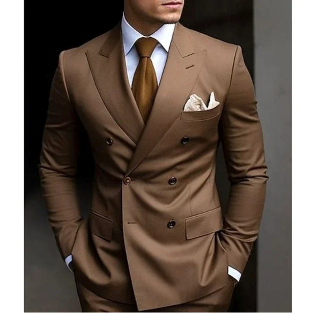 European and American Large Foreign Trade Business Casual Suit Suit African Cross-Border Groom and Best Man Suit Two-Piece Men's Suit