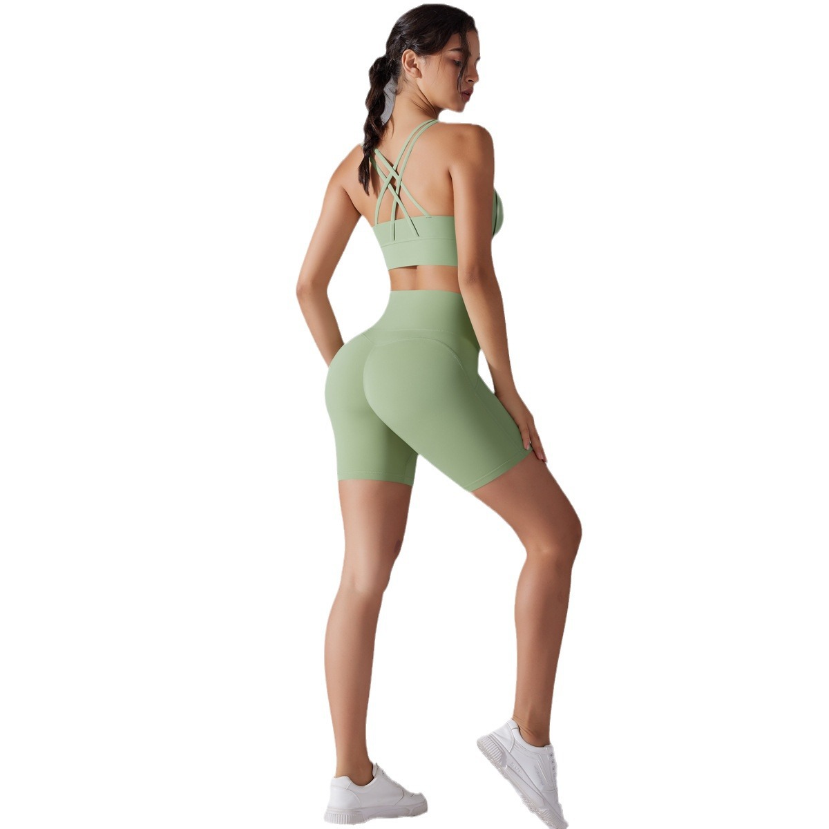 Nuevo sin pantalones interiores, tres puntos, ropa interior deportiva cruzada, ropa interior de fitness, ropa de yoga