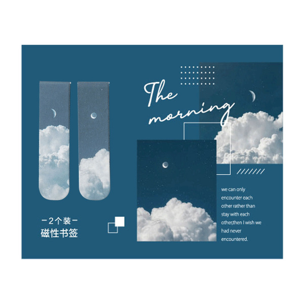 Magnetic Bookmark Moom Fantasy Series INS Scenery Cloud Duo Simple…