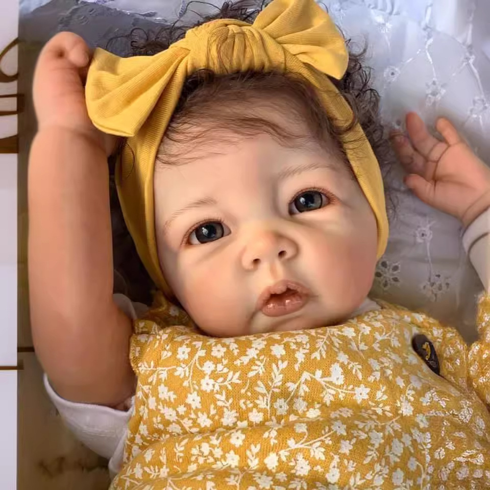 Muñeca Reborn Artesanal 20 Pulgadas de Vinilo Piel 3D Venas Visibles para Niños