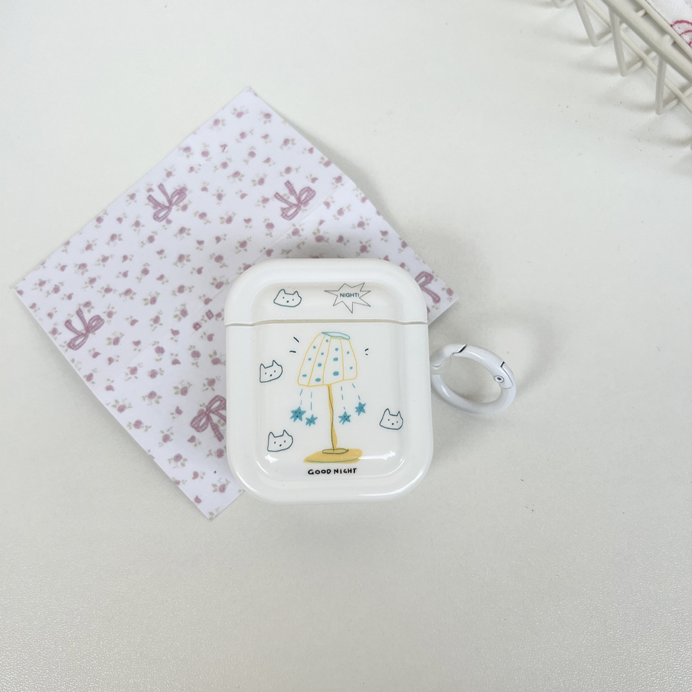 Líneas de estrellas coreanas para gatitos Airpods nueva funda protectora airpods 1/2 lámpara de mesa Pro2 pareja