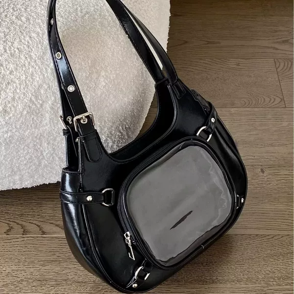 Trendy Japanese-style high-value small card holder pouch, anime-themed pin badge bag, small capacity shoulder bag/crossbody bag
