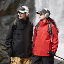 2025秋冬款高品质三合一冲锋衣外套情侣户外防泼水登山服可印LOGO