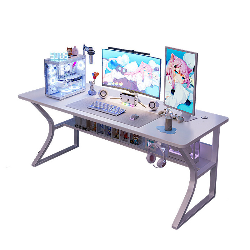 Escritorio de computadora blanco Escritorio de escritorio para juegos domésticos Escritorio de dormitorio Escritorio de escritorio Escritorio simple Escritorio de oficina para adultos