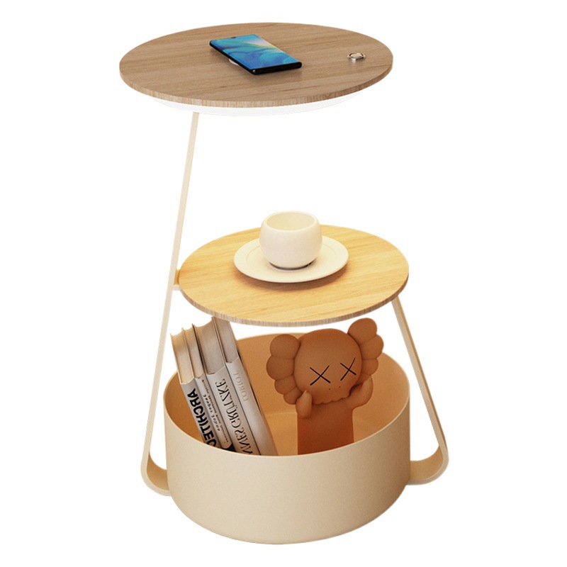 Lámpara de mesa de noche de dormitorio estilo crema integrado sala de estar sofá lado varios lámpara de pie atmósfera de carga inalámbrica lámpara vertical