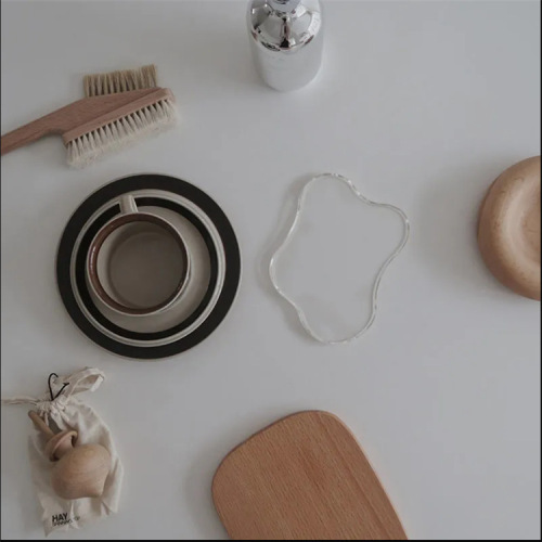 Niche Korean Style Ins Minimalist Creative Acrylic Irregular Transparent Coasters Insulation Decor Plate Dining Table Accent