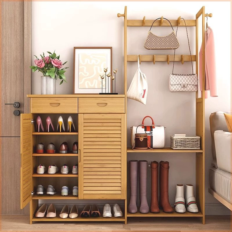 Нанджу обувной шкаф полный бамбук утолщенный бамбук