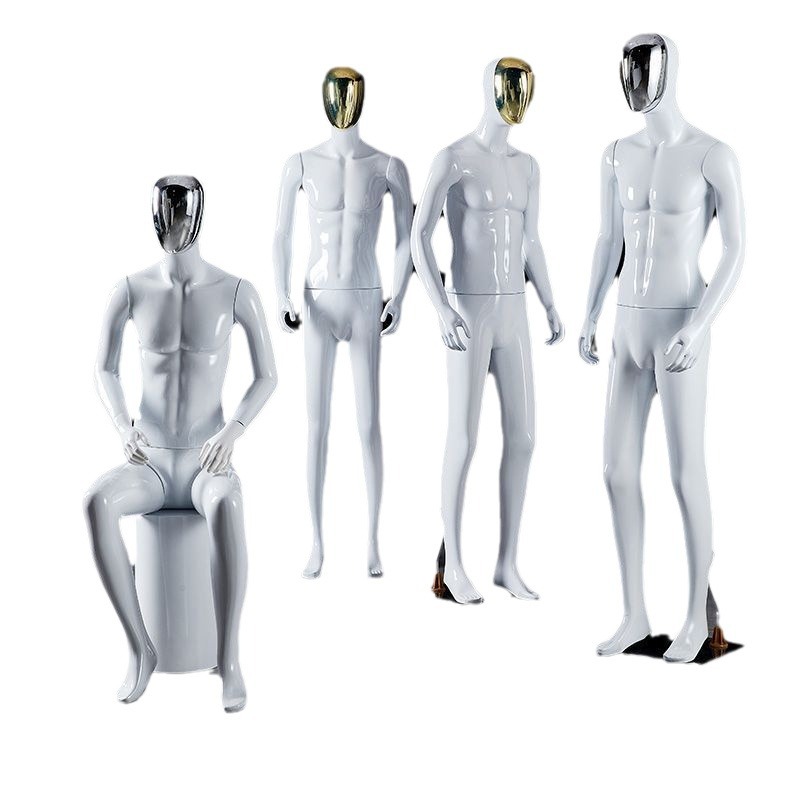 Modelo masculino accesorios cuerpo humano maniquí de plástico plataforma tienda de ropa masculina ventana de ropa tiro estante de exhibición de ropa