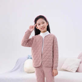 儿童保暖内衣校服神器内胆女童秋冬蚕丝棉服男童棉袄内穿上衣童装