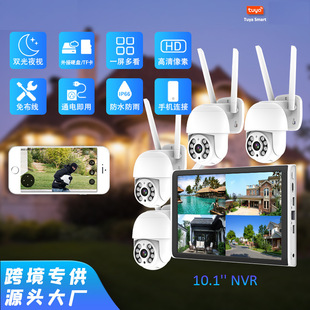 Source Factory 10inch Screen Nvr Monitor Set Outdoor Ptz Camera Supports App Foreign Trade Cross-Border Hot Model