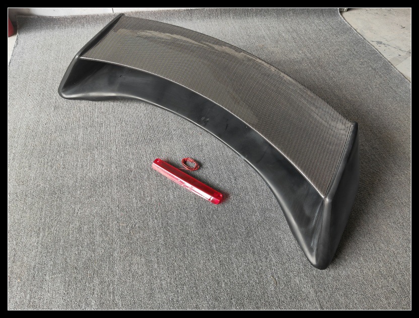 Suitable for Nissan 370zZ34 large rear spoiler, carbon fiber/glass fiber rear roof spoiler, vertical fixed wind spoiler, car rear spoiler