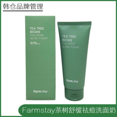 韓国輸入ファームステイ ティーツリー スージング フェイシャル クレンザー 180ml 泡立ちニキビ防止クレンザー