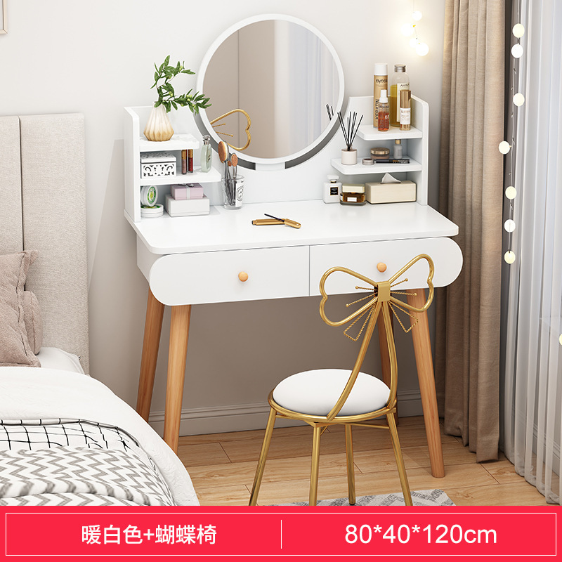 Internet celebridad tocador dormitorio nórdico pequeño apartamento gabinete de almacenamiento integrado moderno simple tocador simple mesa de maquillaje image 11