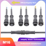 AHUA 澳华 M16金属 IP65 防水螺纹紧锁LED 户外灯具连接器耐插拔