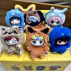 现货亿奇EAKI火影忍者疾风传-萌兽派对系列搪胶毛绒盲盒公仔礼物