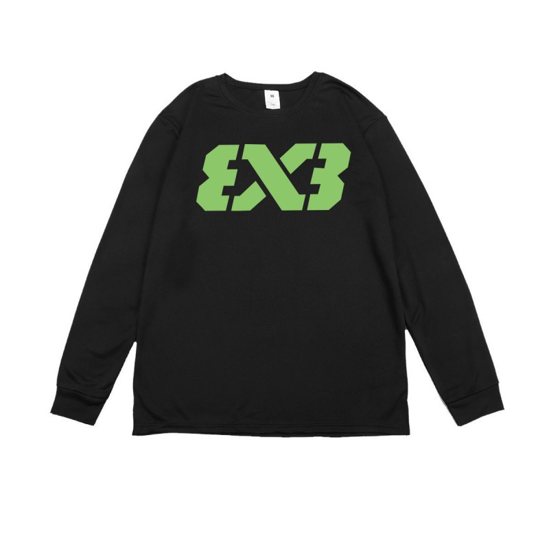 속건 3 개 × 3 개 검정 긴소매 (그린 라벨)