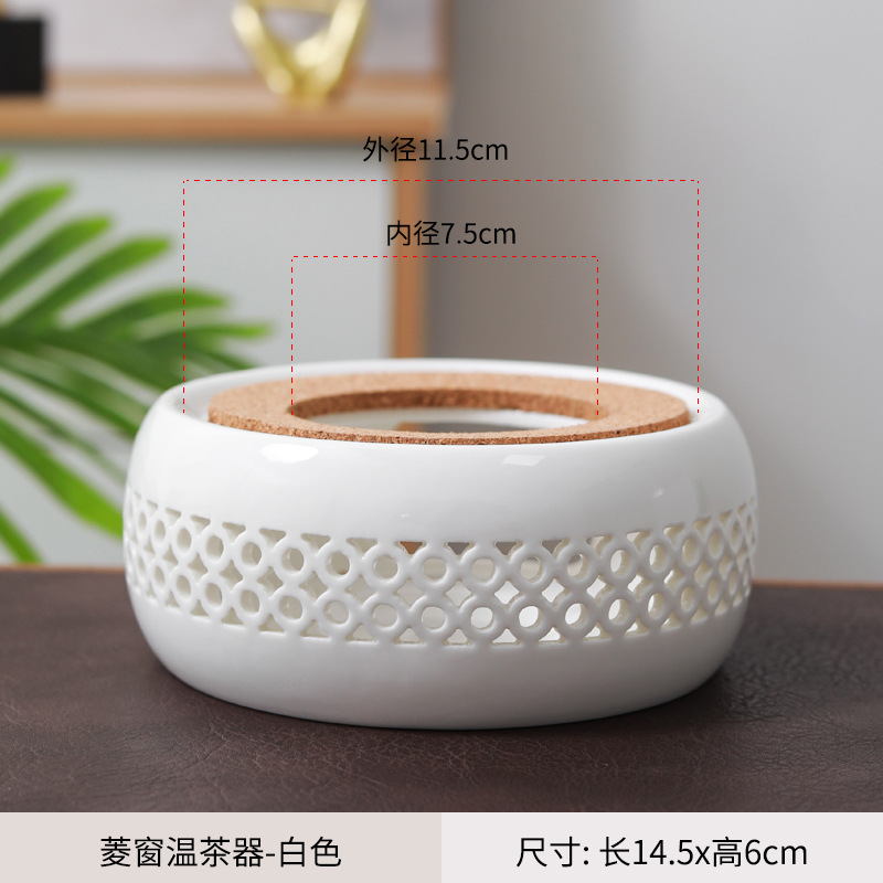 Calentador de Té de Cerámica para Vela para Ceremonia del Té
