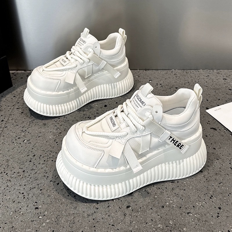 Scarpe basse casual con suola spessa da papà, da donna, versatili, 2024, nuova tendenza moda autunno, modello pan di Spagna, per bambini_voghion.com
