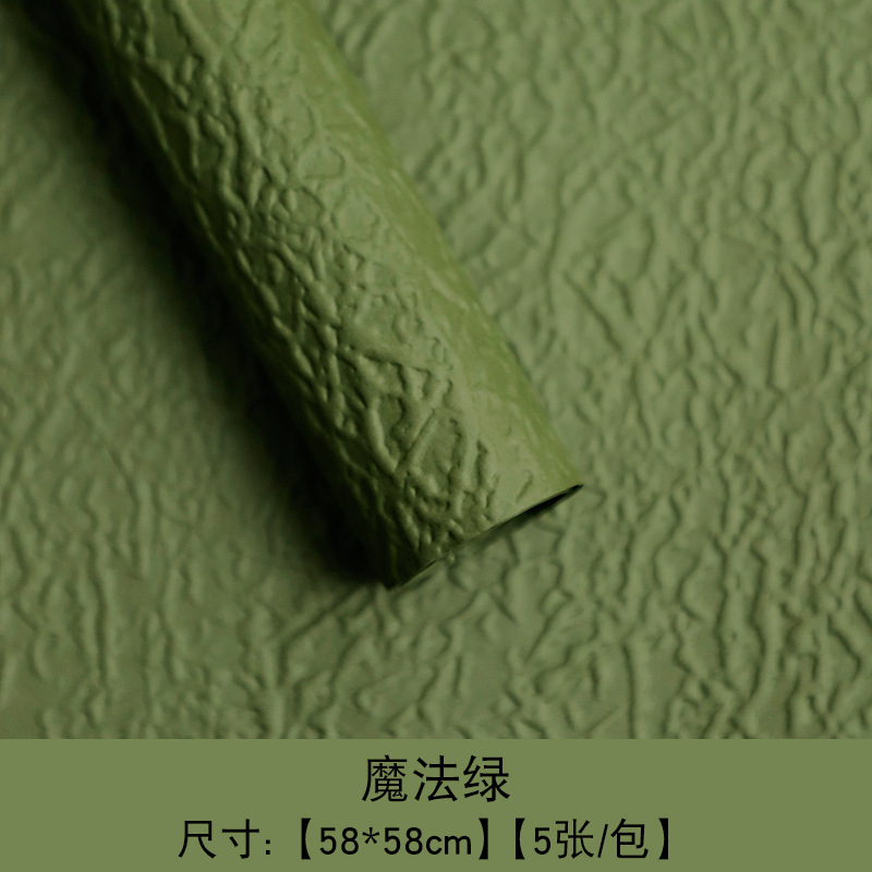 Huaxi Qixi día de San Valentín piedra texturizado papel grosado pliegue diy relieve flor fresca embalaje floral al por mayor