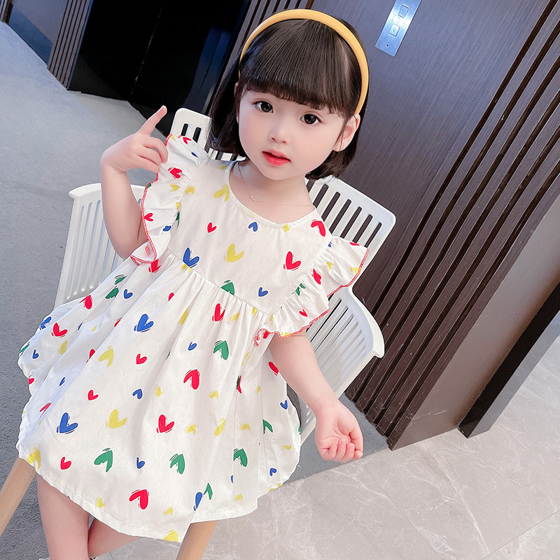 2021 summer new girls cotton dress weste...