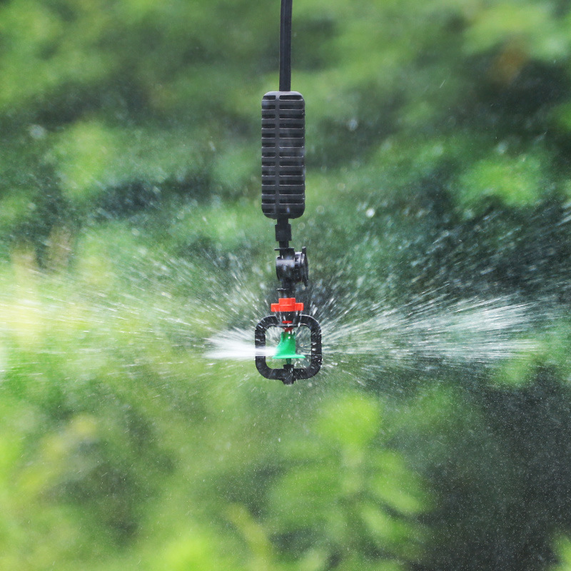 Micro boquilla de pulverización Fujian marco rotatorio invernadero de pulverización de enfriamiento humidificación ligera niebla inserta set de pulverización de elevación de púas sin impuestos