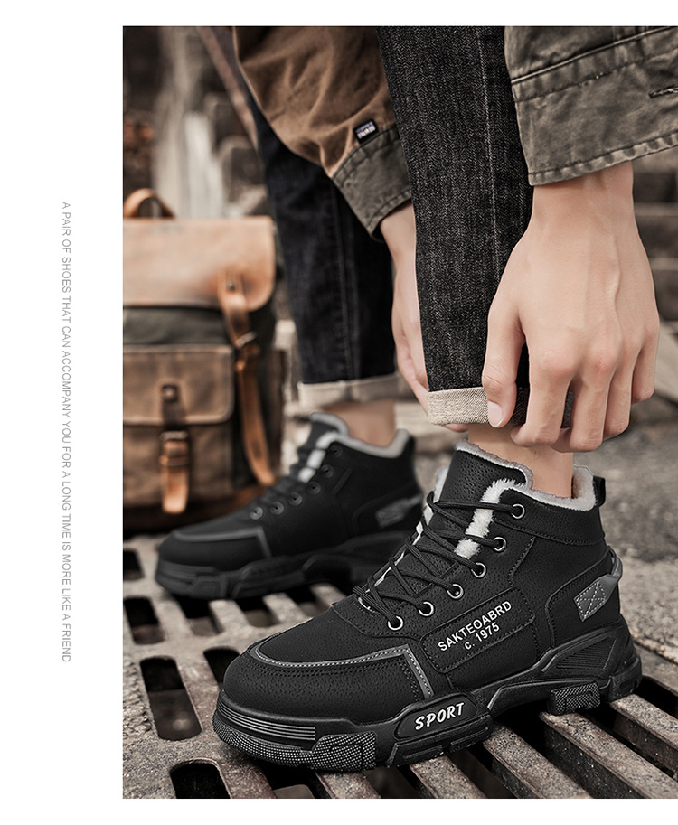 Stivali da uomo in cotone Martin, foderati in pile, caldi e di grandi dimensioni_voghion.com