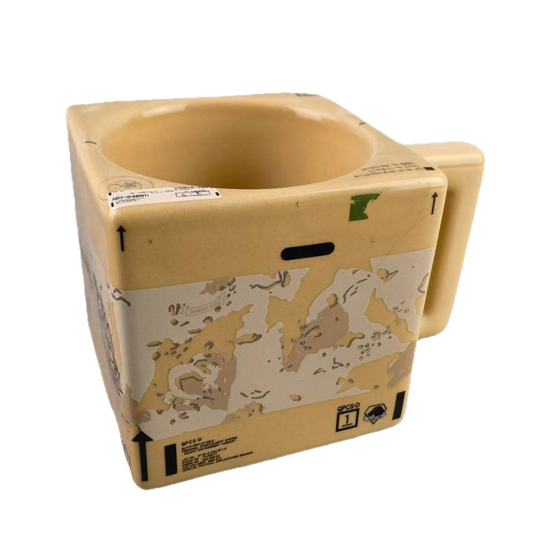 Cuadrado cuadrado creativo juegos de tazas de agua para niños tazas de cerámica tazas de marca de tazas fuentes de fabricación al por mayor