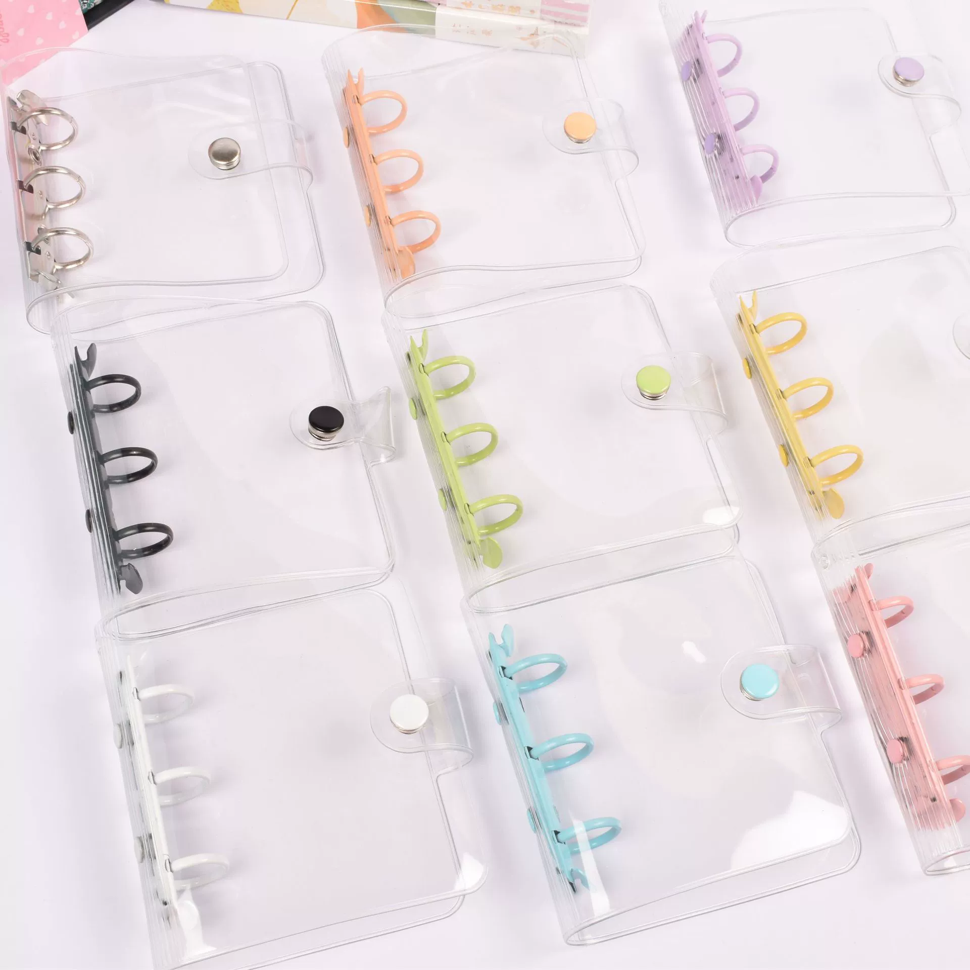 3-дюймовый звездный фотоальбом Прозрачный ПВХ-переплет ноутбук 3 отверстия мини-катушка переплета ручная книга оптовая продажа