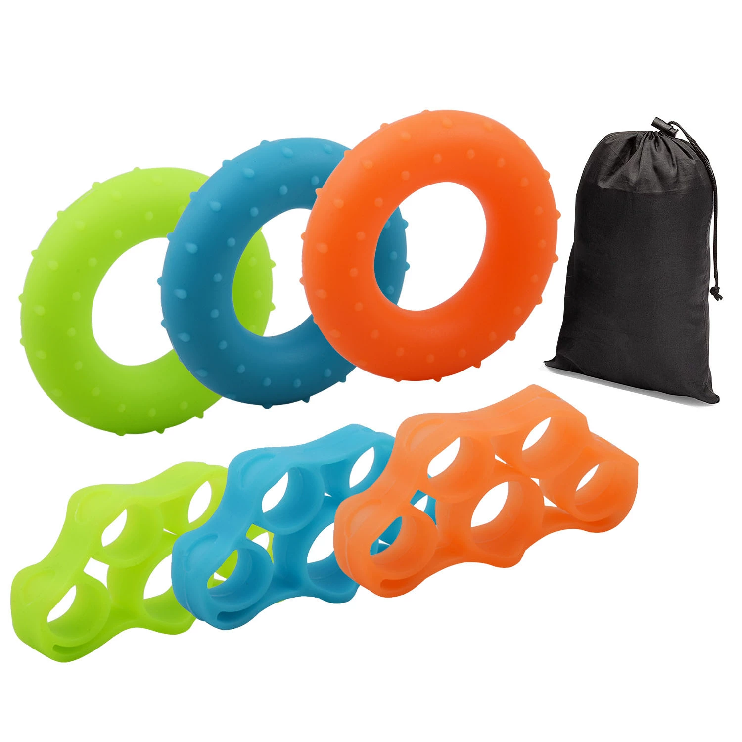 Силиконовое кольцо для захвата, реабилитационное тренировочное кольцо для пальцев, мужское фитнес-кольцо с пятью пальцами, женское домашнее оборудование для фитнеса