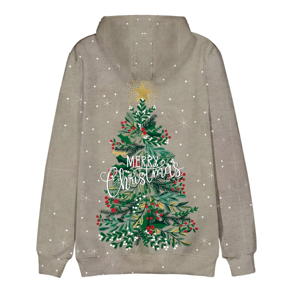 Men's Clothing Autumn and Winter Christmas Hoodies Christmas Tree Men's and Women's Pullover Clothes Wholesale_voghion.com