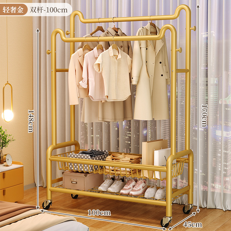 100CM 라이트 럭셔리 골드 더블 폴 더블 레이어 메쉬 바스켓-볼드 스타일