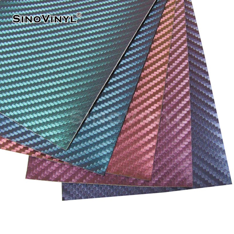 Carlake camaleón coche de fibra de carbono que cambia de color película cuerpo de fibra de carbono película decorativa coche decoración exterior pegatina interior
