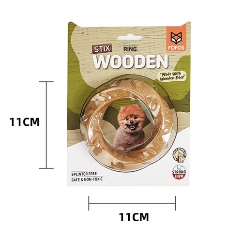 FOFOS two fox raccoon wood plastic dog toys molar sticks, teeth-resistant and bite-resistant puppies, teeth cleaning antlers, dog toy grinders